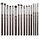 JESSUP Brown Makeup Brushes Zestaw pędzli do makijażu oczu T499 15szt.
