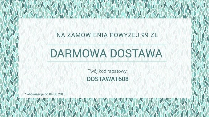 Darmowa, sierpniowa dostawa!