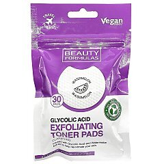 Beauty Formulas Exfoliating Toner Pads Glycolic Acid 1/1