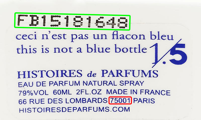 Kod partii Histoires de Parfums