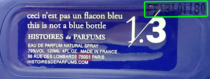 Kod partii Histoires de Parfums