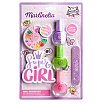 Martinelia Super Girl Zestaw lakier do paznokci 4ml 3szt + zestaw ozdób do paznokci 1szt + pilnik 1szt + patyczek do paznokci 1szt