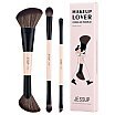 JESSUP Duo-End Brush Versatility Collection 6-in-3 Zestaw dwustronnych pędzli do makijażu Peach Dust 3szt.