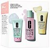Clinique 3-Step Skin Care Zestaw upominowy mydło do twarzy 30ml + płyn złuszczający do twarzy 60ml + żel do twarzy 30ml