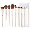 JESSUP Luxury Light Gray Comprehensive Brush Zestaw pędzli do makijażu oczu i twarzy T329 14szt.