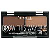 Rimmel Brow This Way Brow Sculpting Kit Zestaw do konturowania 1,3g 003 Dark Brown