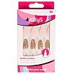 KillyS Artifical Nails Sztuczne paznokcie 24szt Stiletto Golden Glitter French