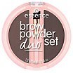 Essence Brow Powder Duo Pudrowy zestaw do brwi 1,8g 03 Dark
