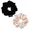 Glov Satin Scrunchies Satynowe gumki do włosów M Champagne/Black 2szt