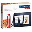 Clarins Men Zestaw żel energetyzujący 50ml + żel do mycia twarzy 30ml + żel pod prysznic 30ml + serum pod oczy 0.9ml + kosmetyczka
